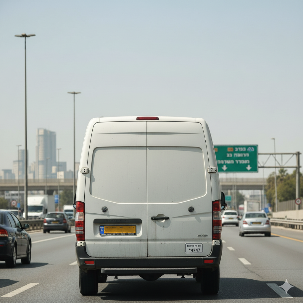 פרסום על רכבים: רכב מסחרי 'ערום' המדגים נכס פרסומי מבוזבז. פנו אלינו למדבקות לרכב
