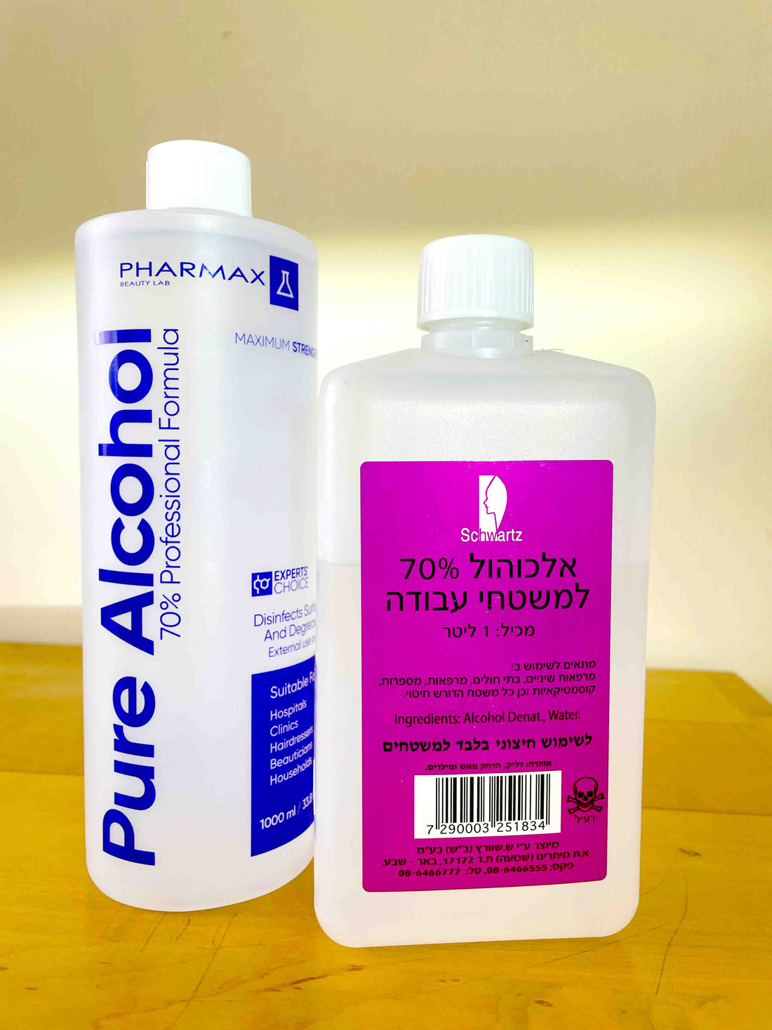 אלכוהול 70% אחוז לניקוי משטחים: Schwarts, Parmax