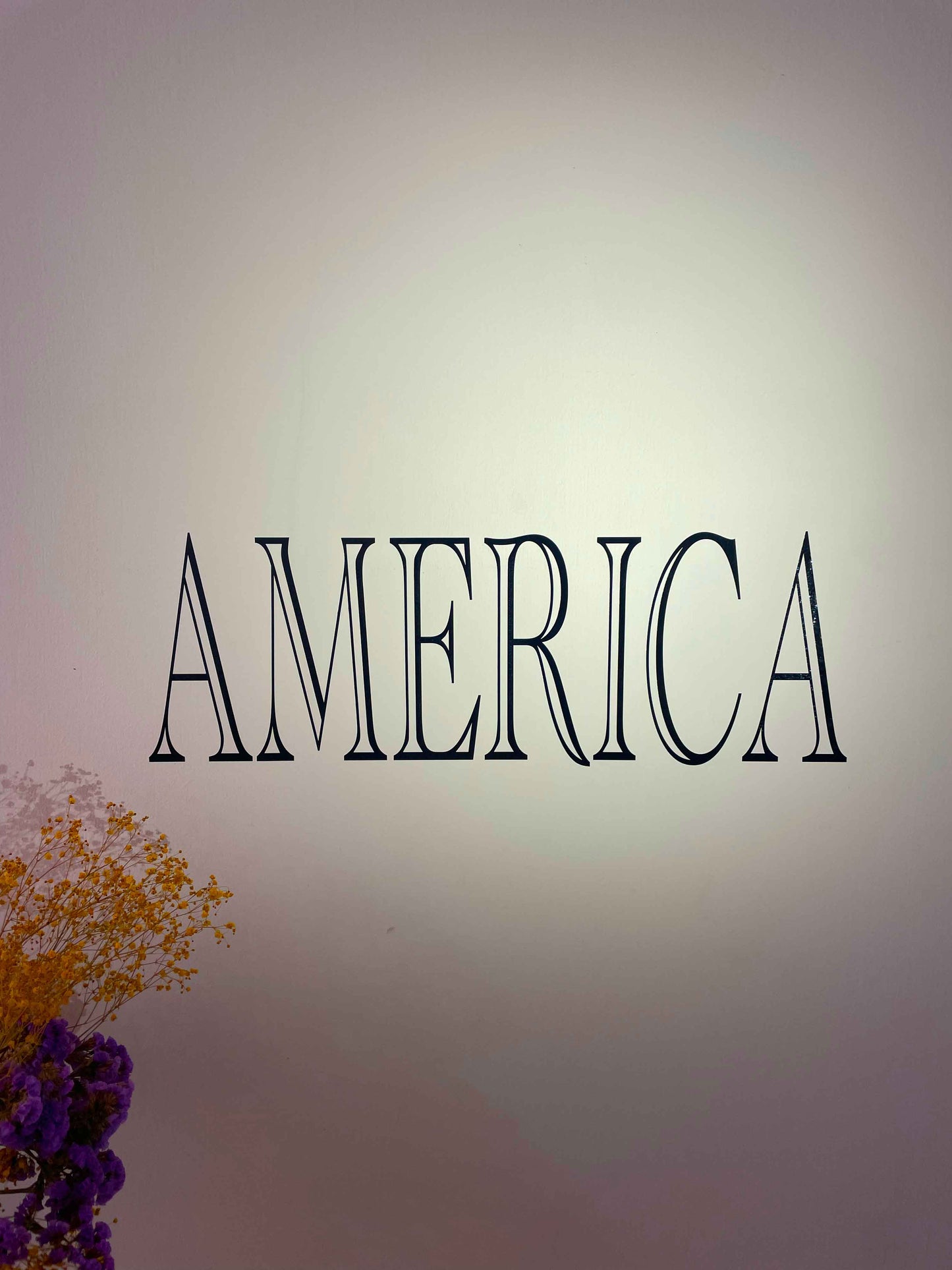 מדבקת אותיות אמריקה לעסק